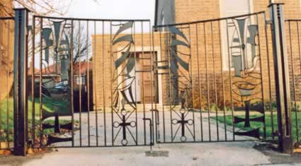 Wrought Iron Church Gates, Secondary Entrance.